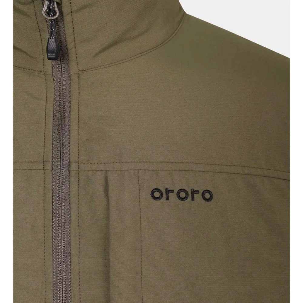Ororo Zenflow Power Cooling Jacket  Zip Off Sleeves Olive Green Men's Large - Picture 9 of 13